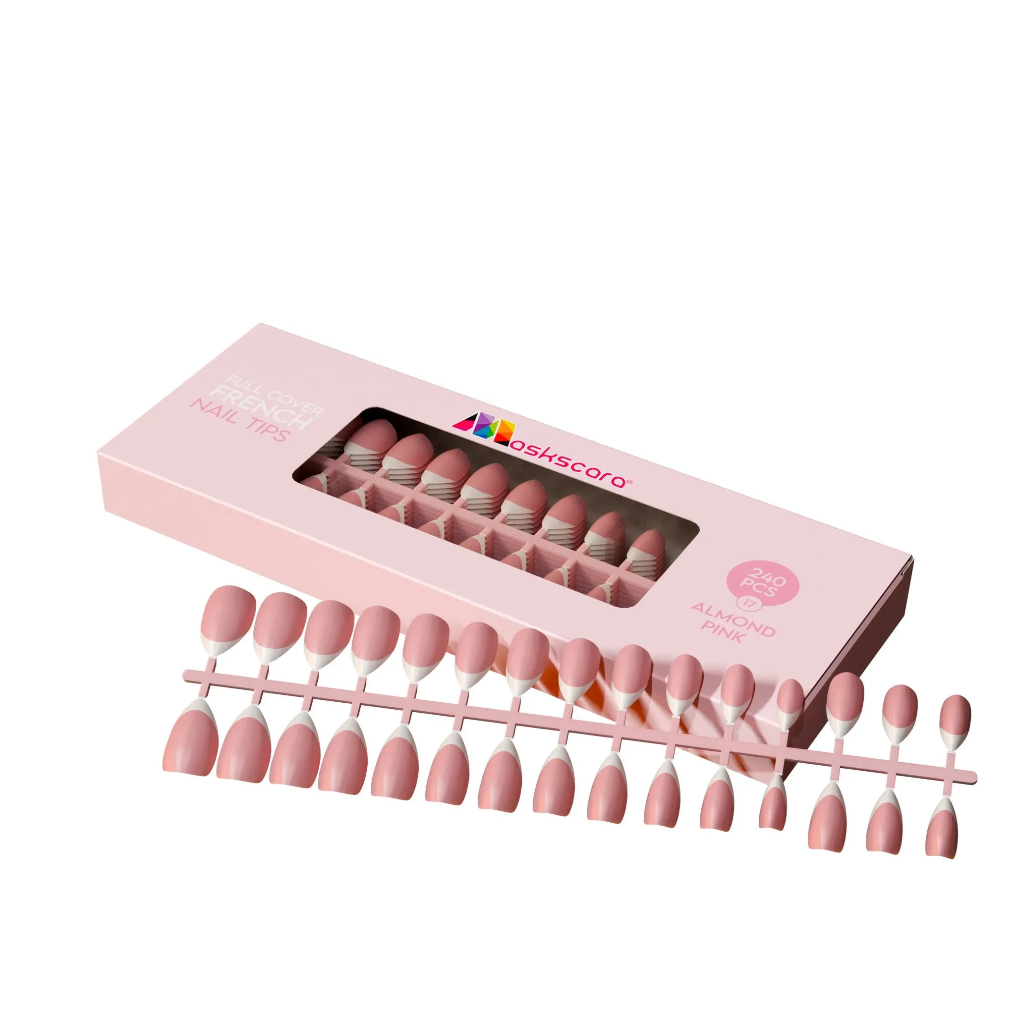 Full Cover French - Almond Pink Tips (17)