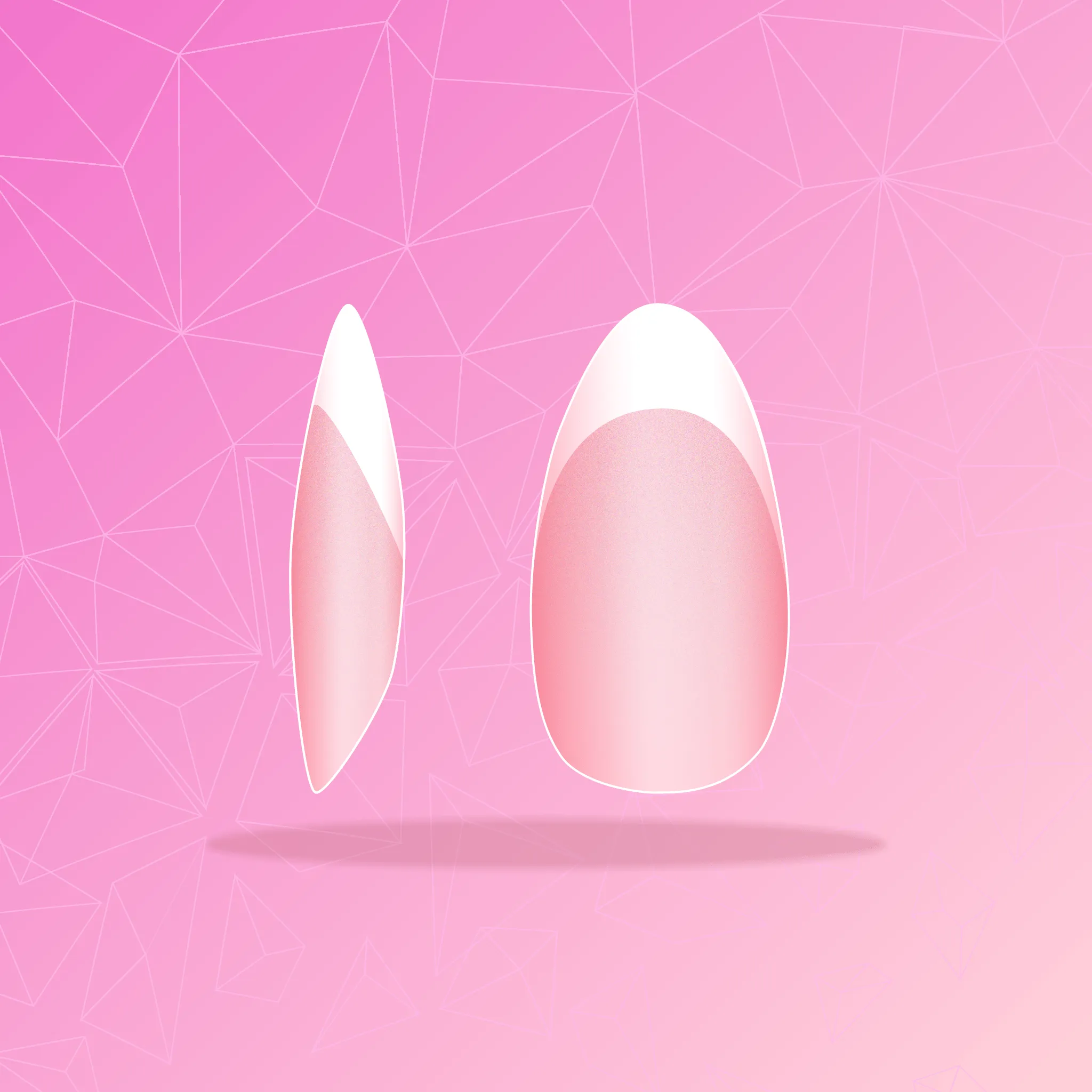 Full Cover French - Almond Pink Tips (17)
