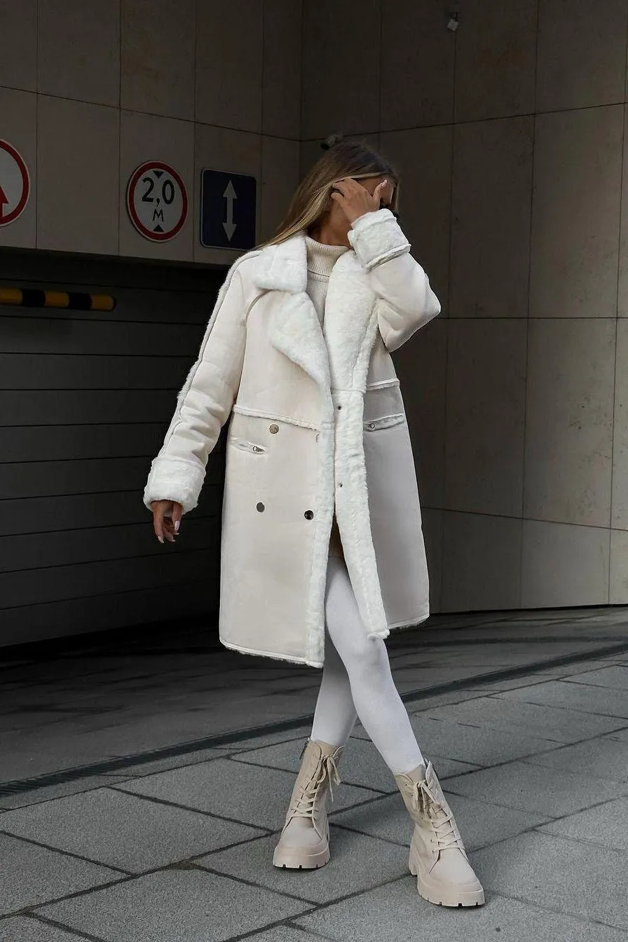 Furry Suede long Coat