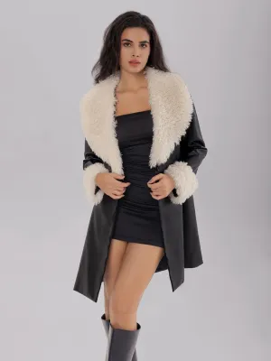 Fuzzy Long Sleeve Coat