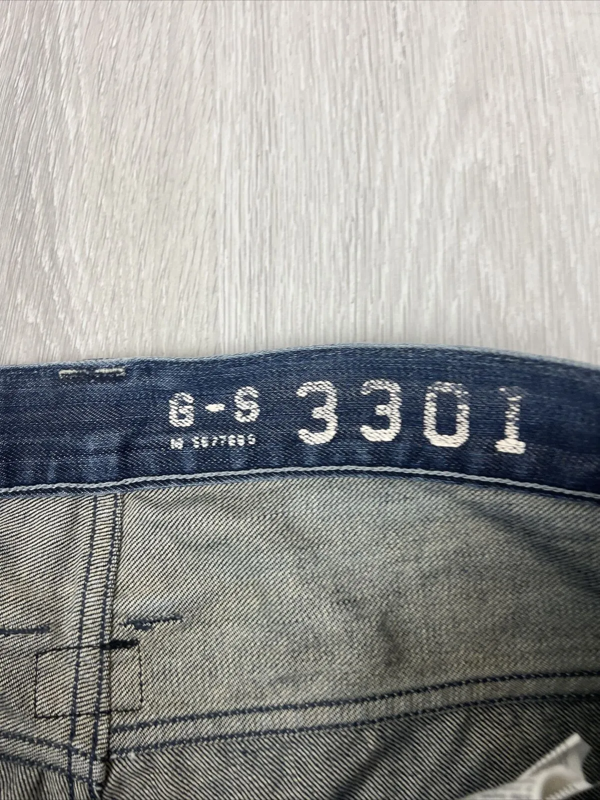 G-Star Mens Slim Denim Jeans 3301 Size 33/34