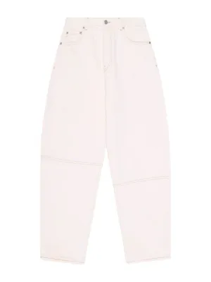 Ganni Overdyed Denim Stary in Chalk Pink