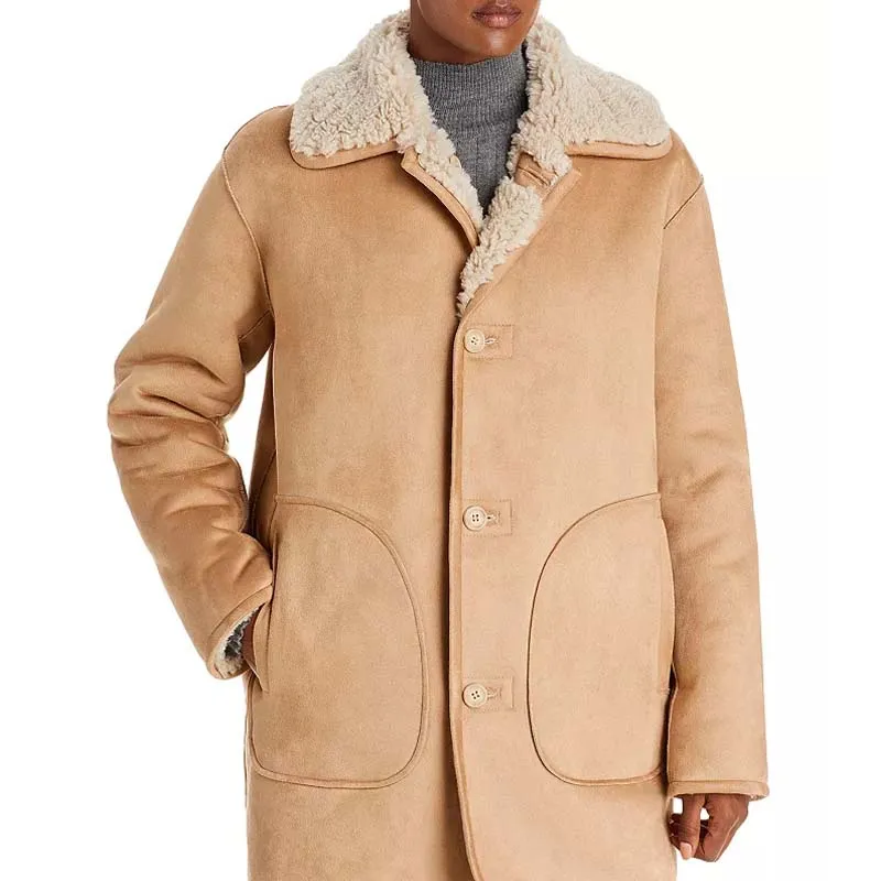 Genuine Winter Sheepskin Best Leather Vanna Shearling Coat