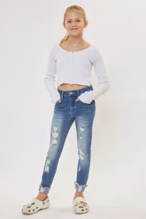 Girl's Kancan  HIGH RISE ANKLE SKINNY JEANS