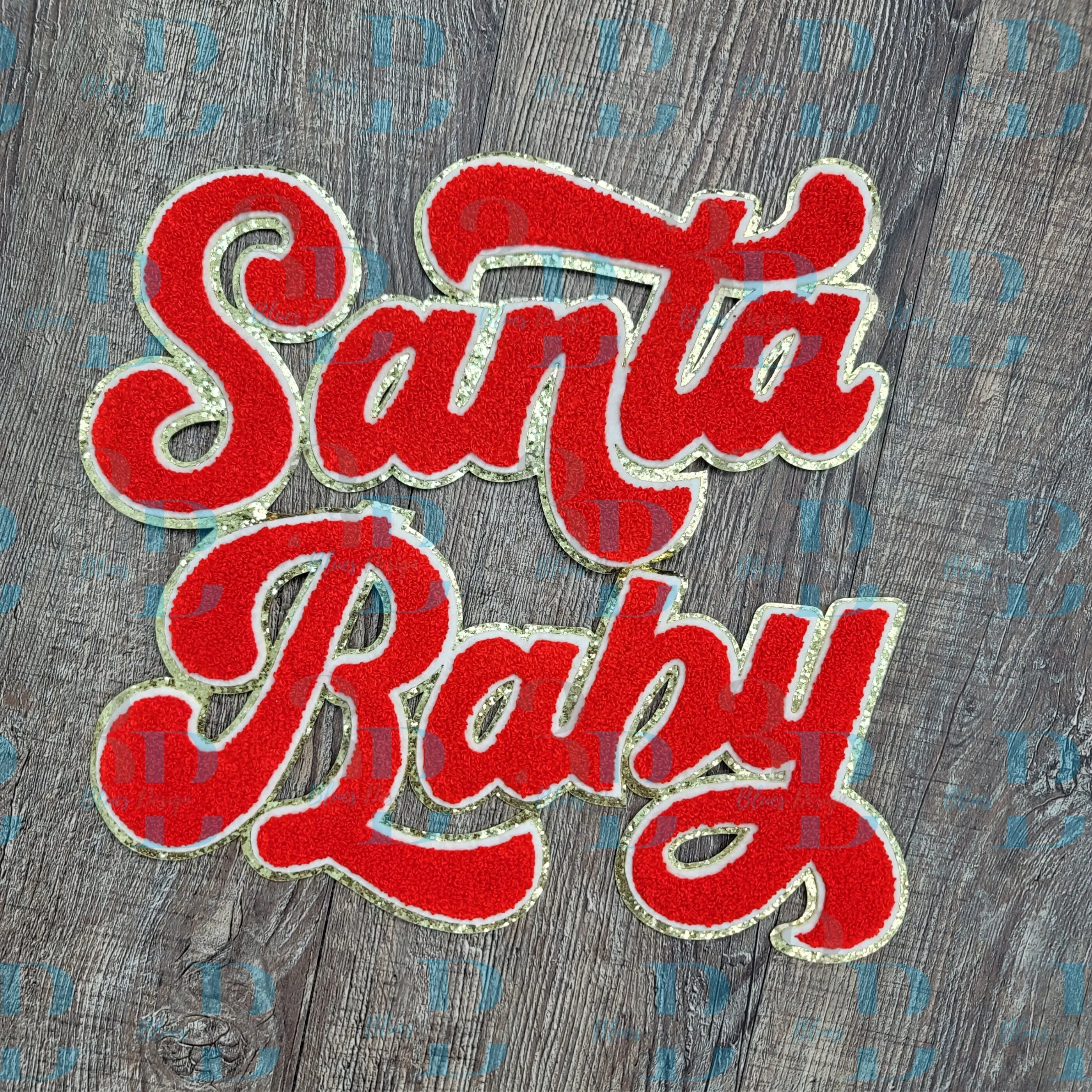 Hazel Blues® |  5 Colors | Santa Baby Script Iron-on Patch