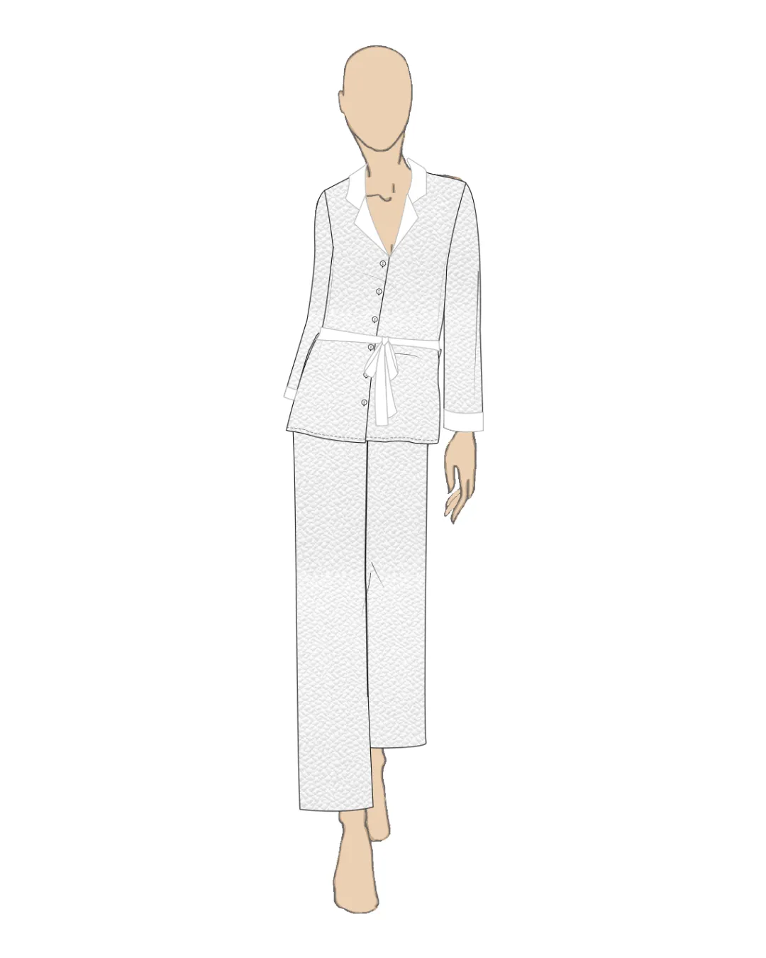 Hazel PJ Set In Ivory - Flora Nikrooz