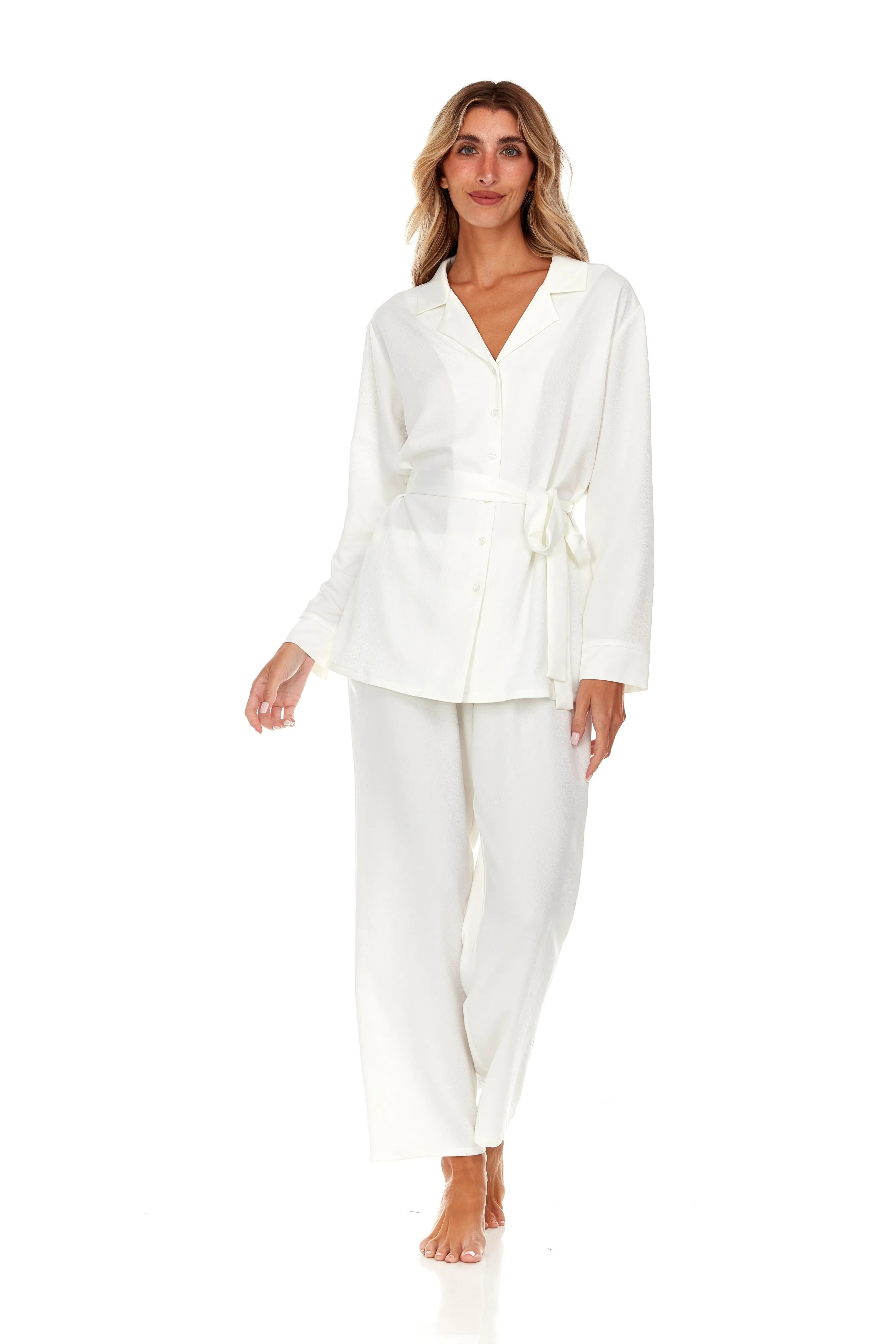 Hazel PJ Set In Ivory - Flora Nikrooz