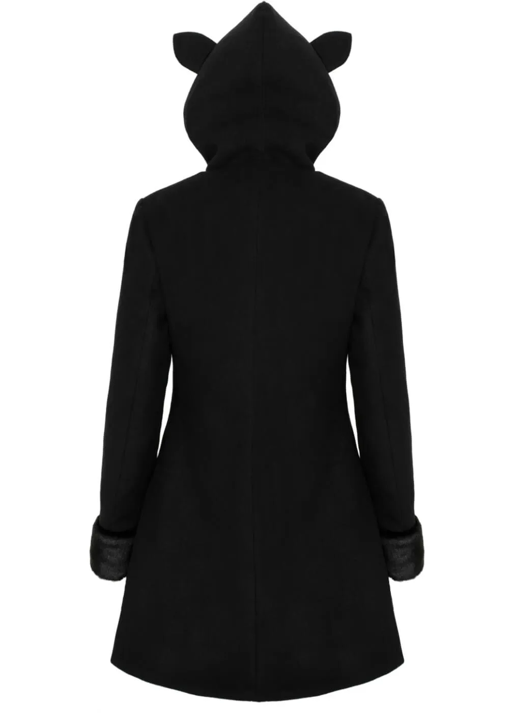 Hell Bunny Basil Fox 60's Coat Black