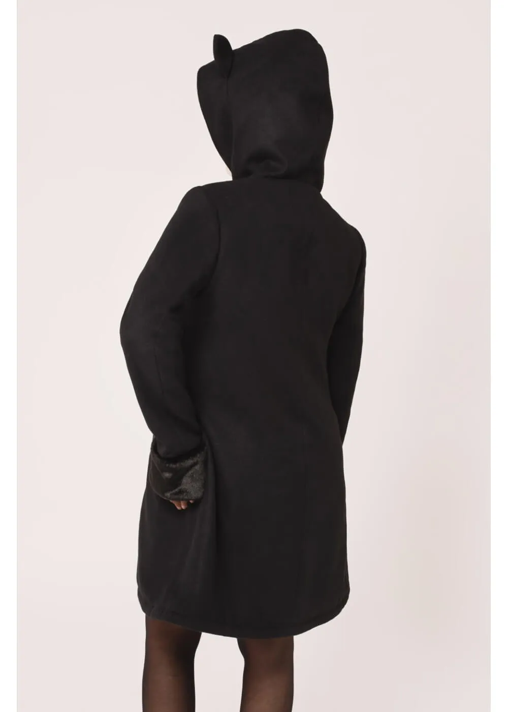 Hell Bunny Basil Fox 60's Coat Black