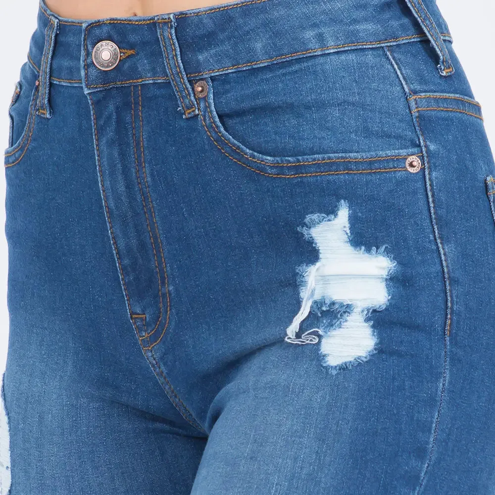 High Waist Distresed Skinny Jeans