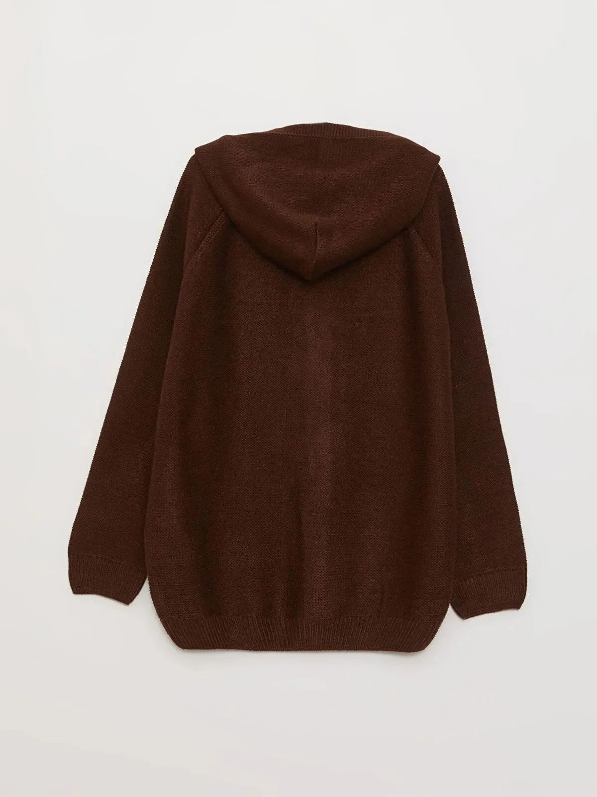 Hooded Basic Long Sleeve Boy Knitwear Cardigan