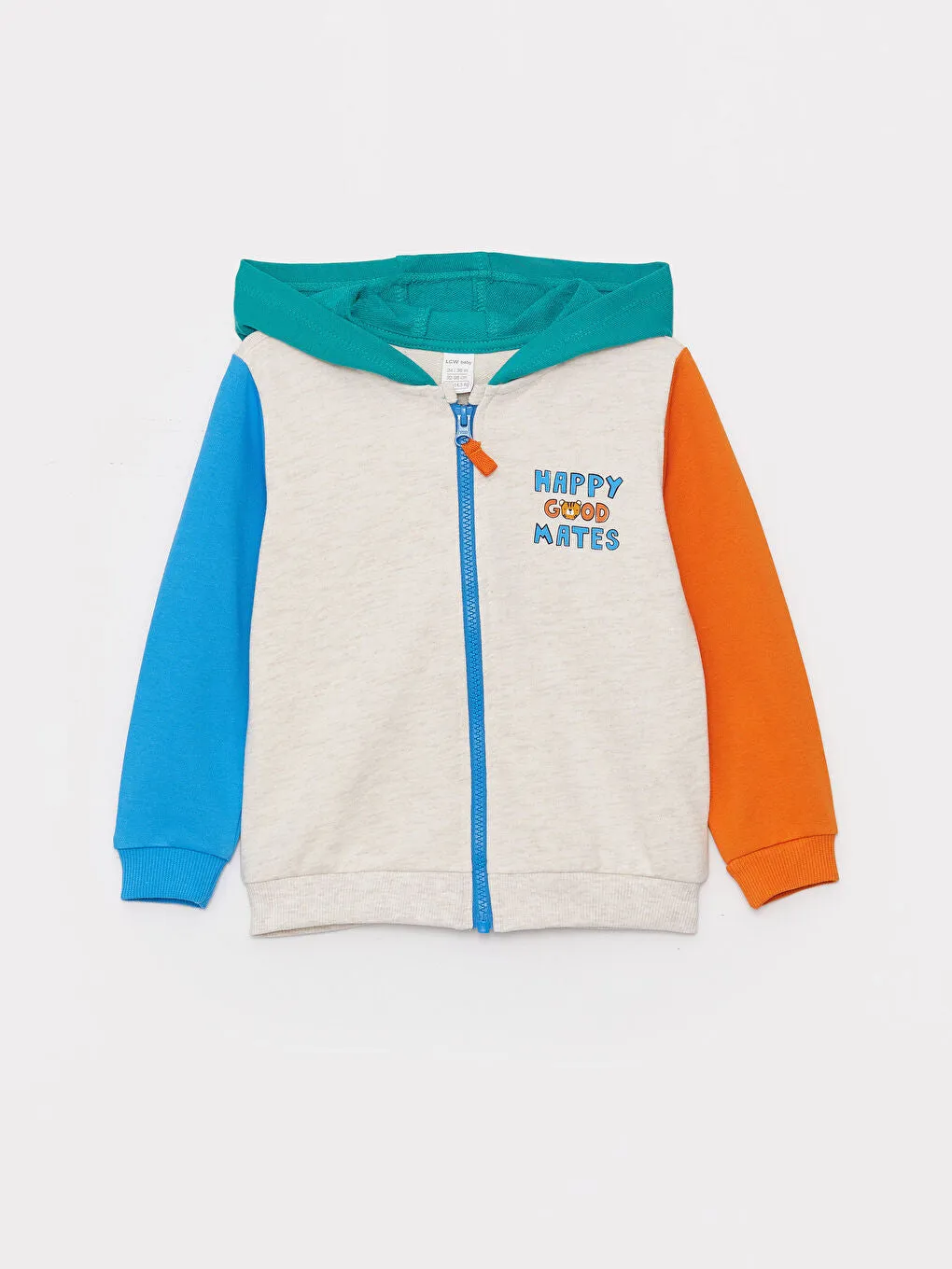 Hooded Long Sleeve Baby Boy Zipper Sweatshirt