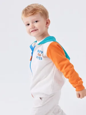 Hooded Long Sleeve Baby Boy Zipper Sweatshirt