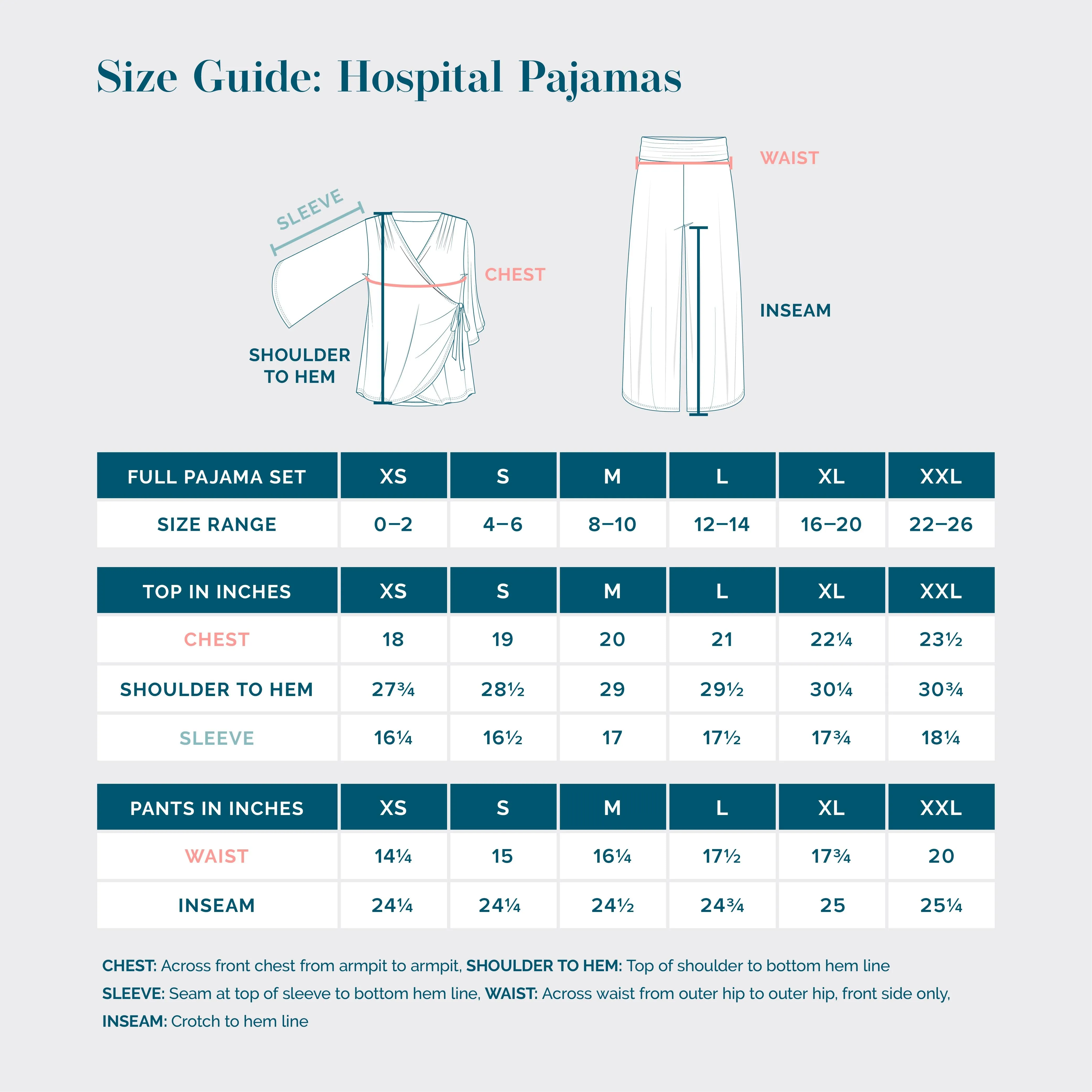 Hospital Pajamas with Snap Sleeves in Cornflower Blue