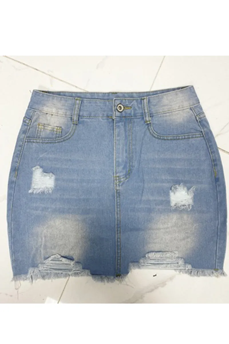 HQZ1166 Denim Mini Skirt