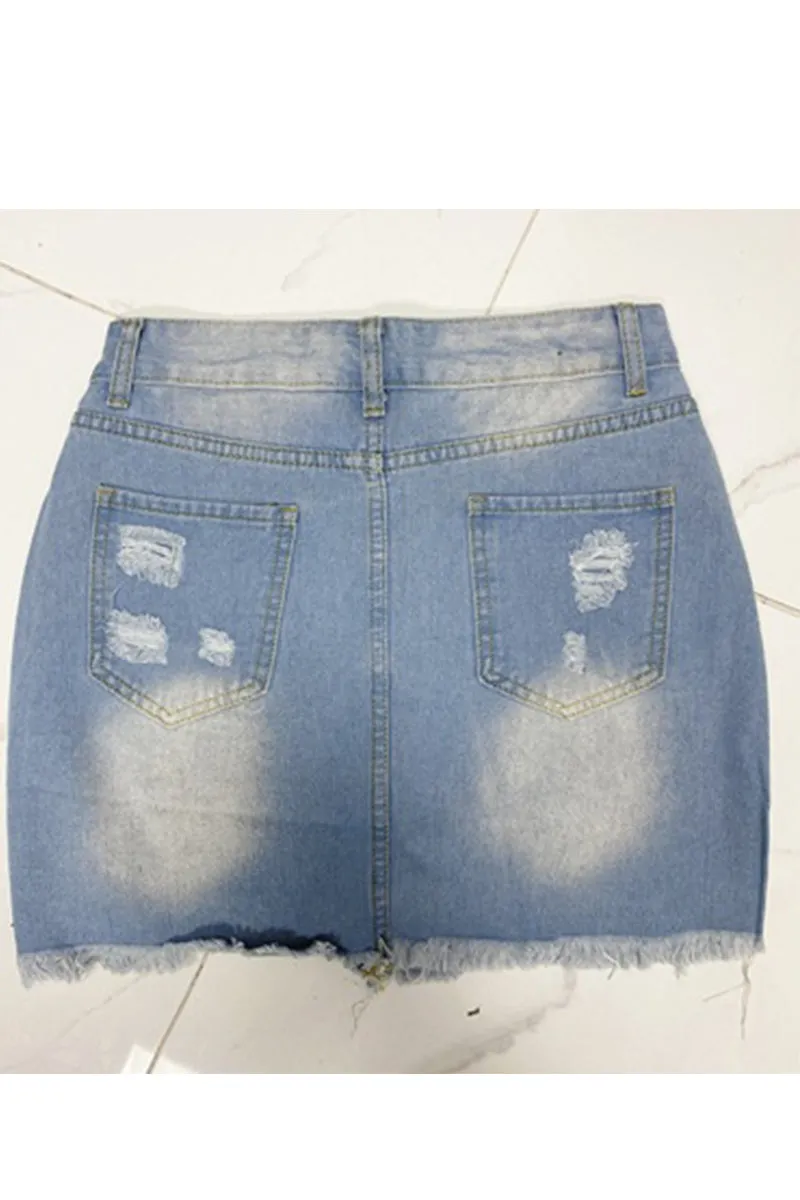 HQZ1166 Denim Mini Skirt