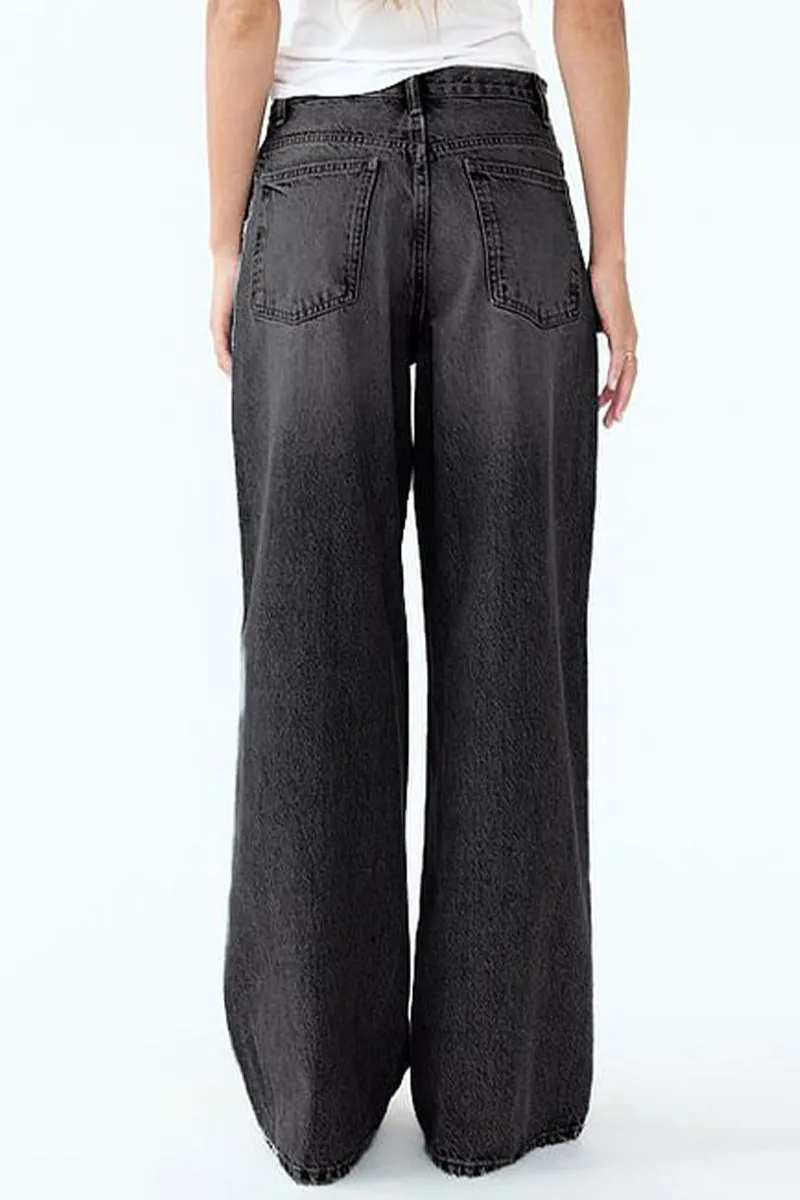 HTS1297 Vintage Wide-Leg Jeans Pant