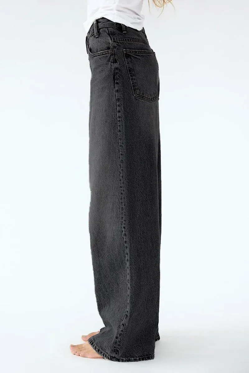 HTS1297 Vintage Wide-Leg Jeans Pant
