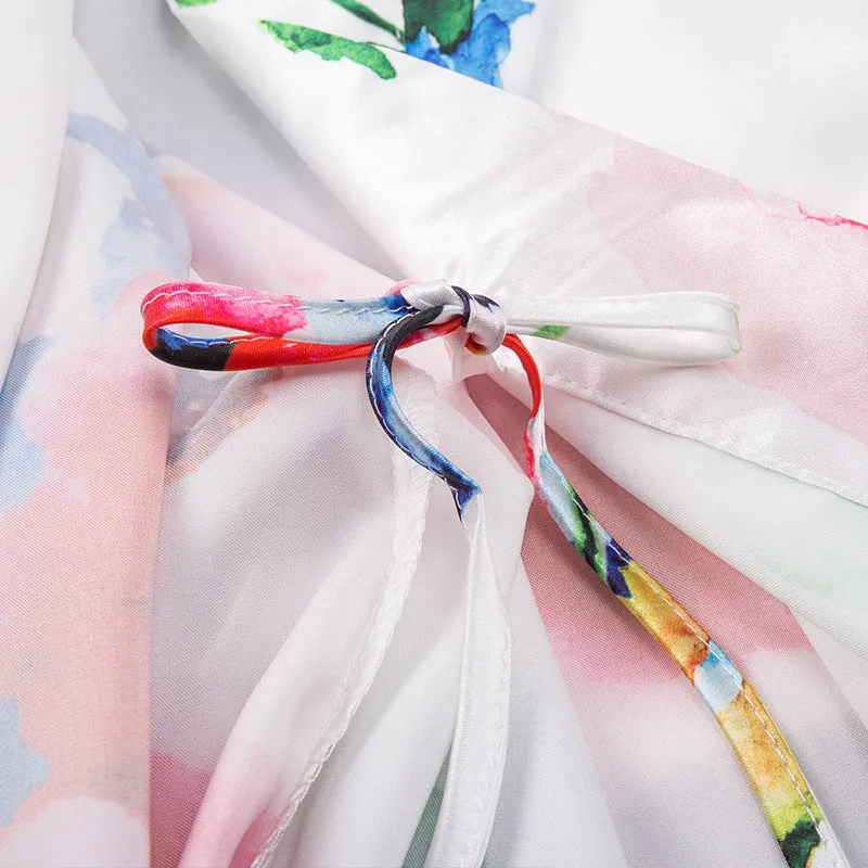 Ice Silk-Feel Thin Summer Robe
