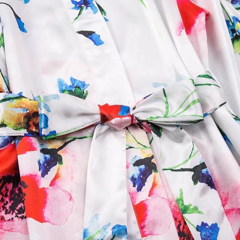 Ice Silk-Feel Thin Summer Robe