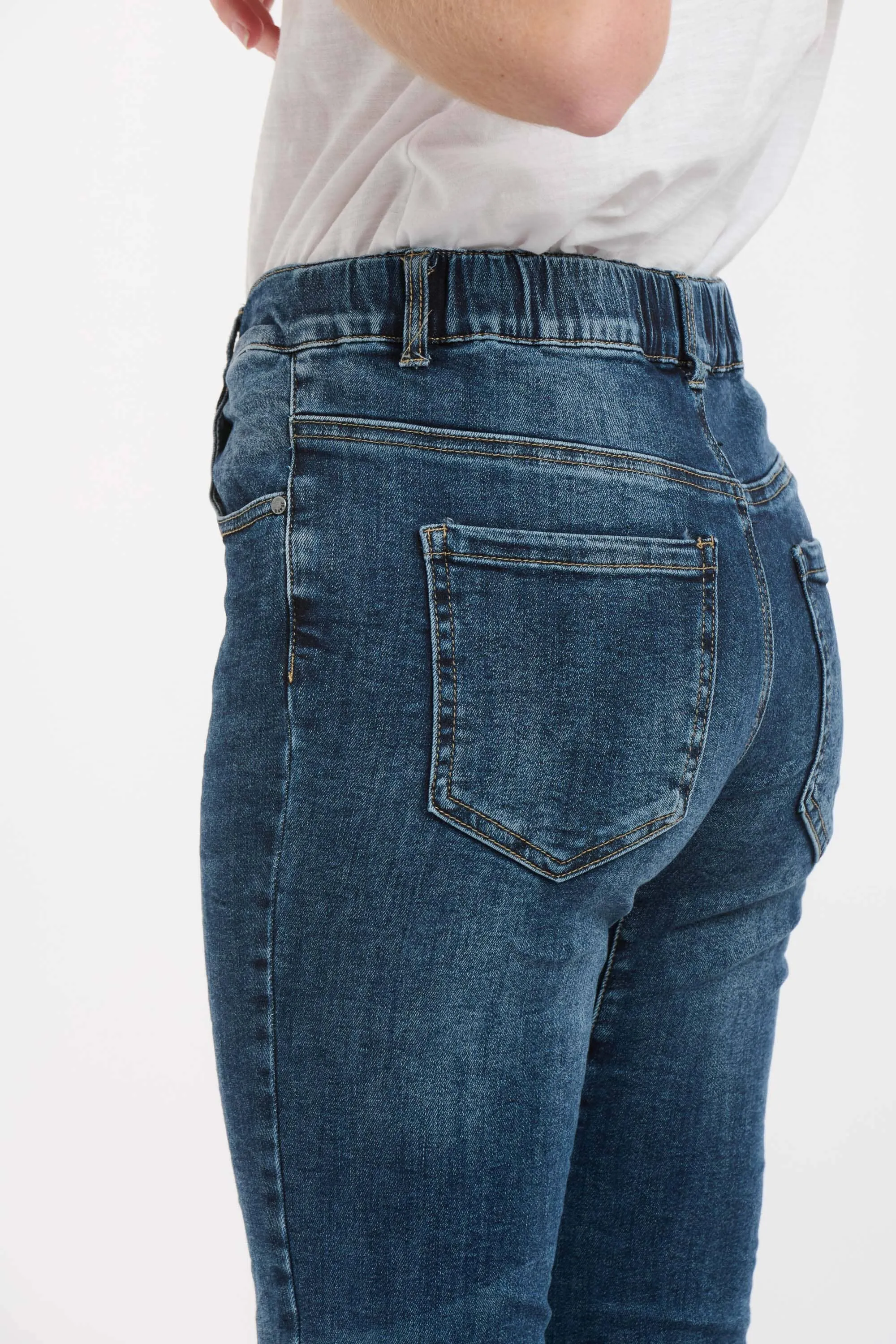 ITALIAN STAR Emma Stretch Jeans - Dark Wash Denim