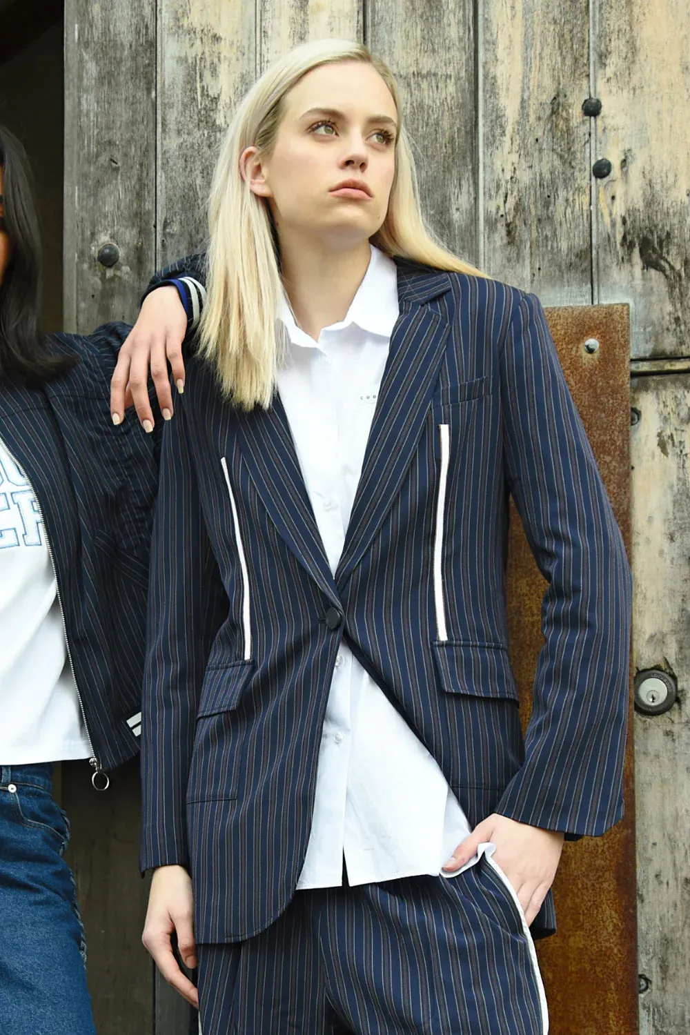 It's Just a Blaze Jacket - Navy Pinstripe