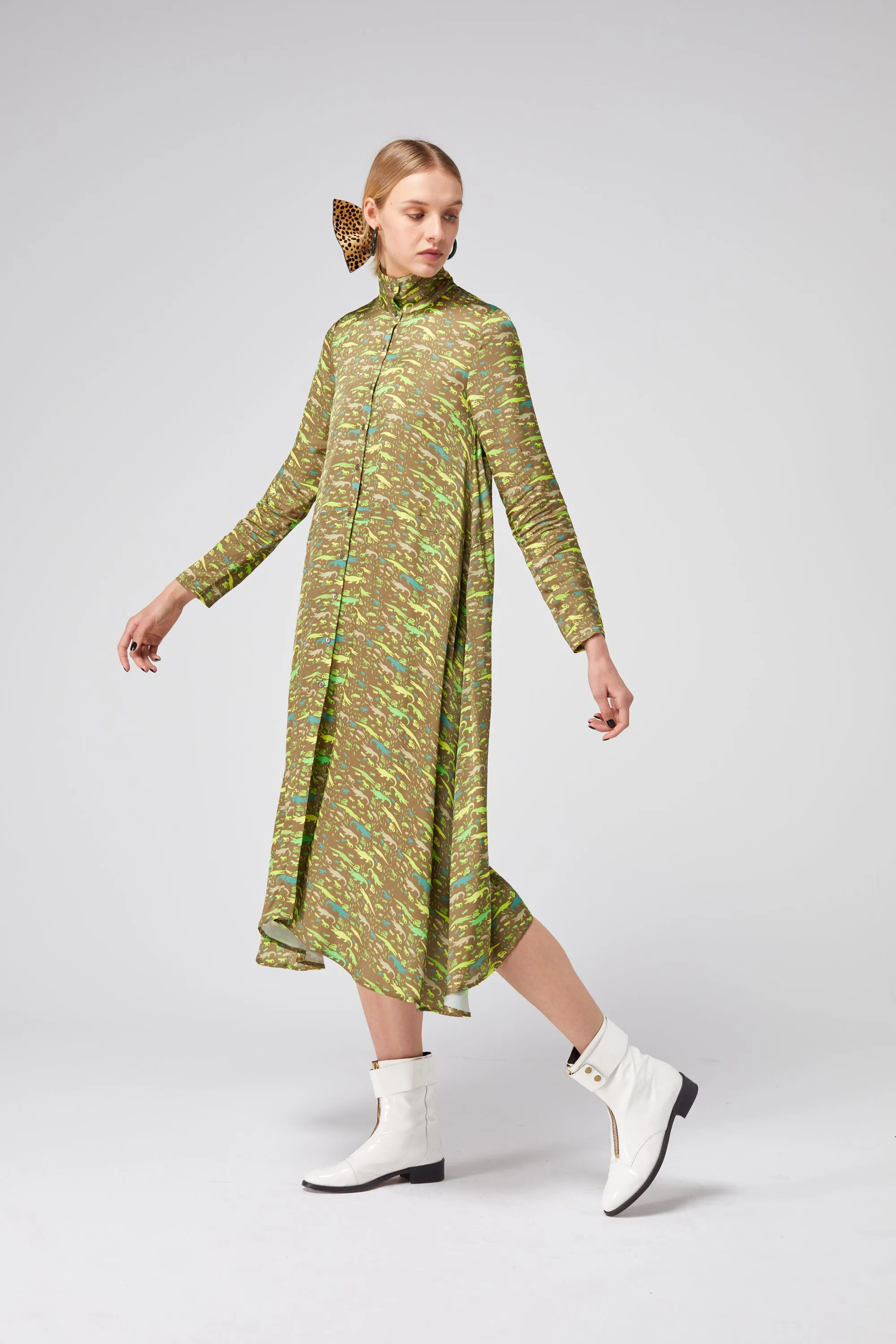 Java dress in Eat Your Greens print