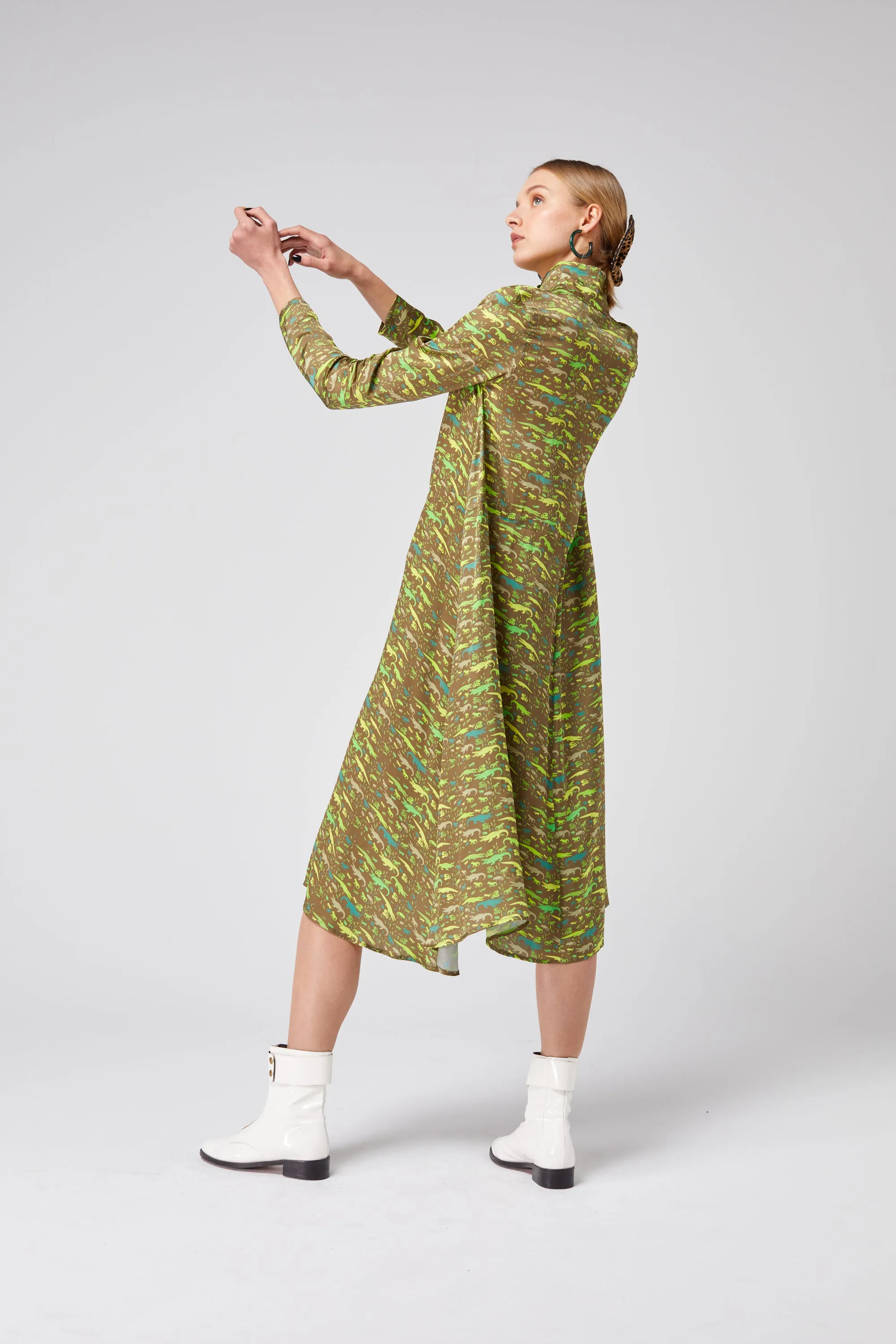 Java dress in Eat Your Greens print
