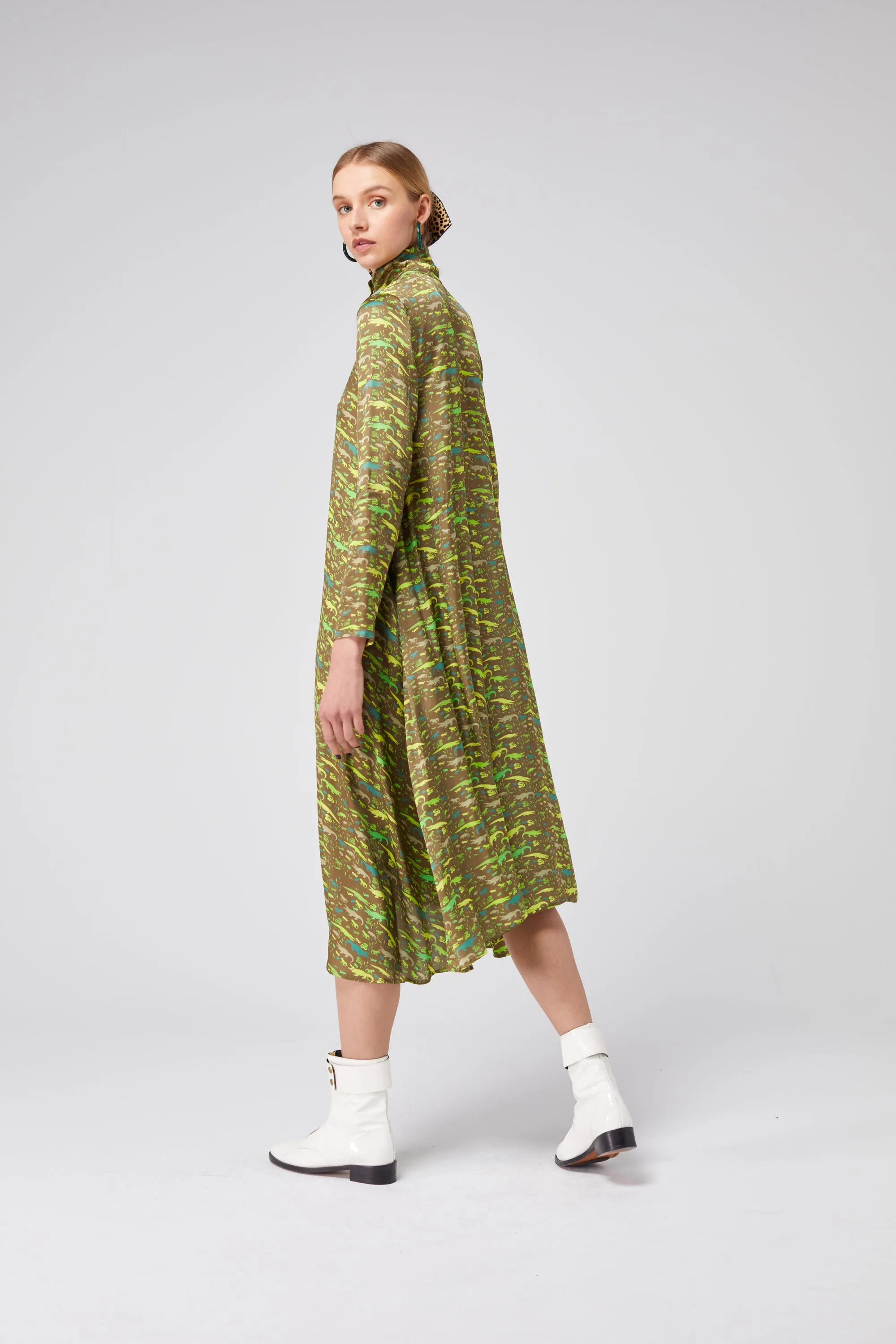 Java dress in Eat Your Greens print
