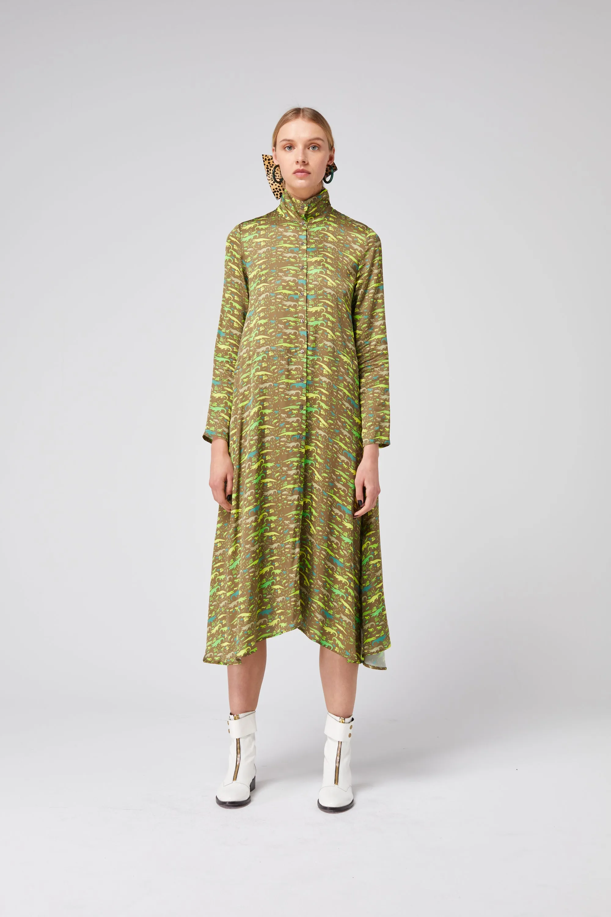 Java dress in Eat Your Greens print