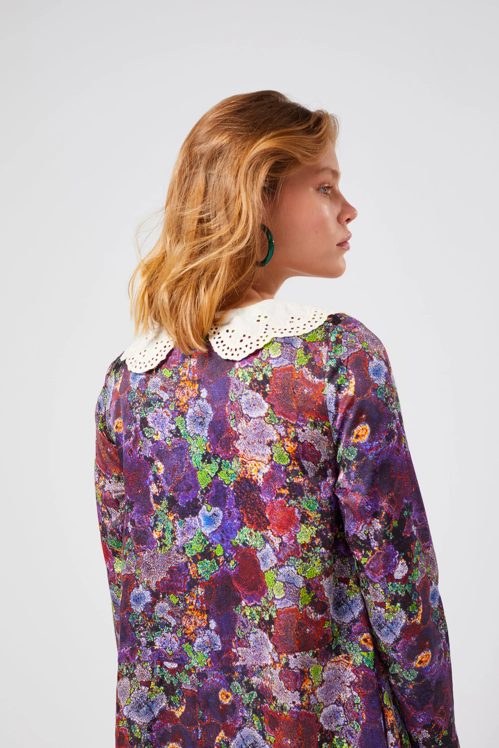 Java dress in Purple Lichen print