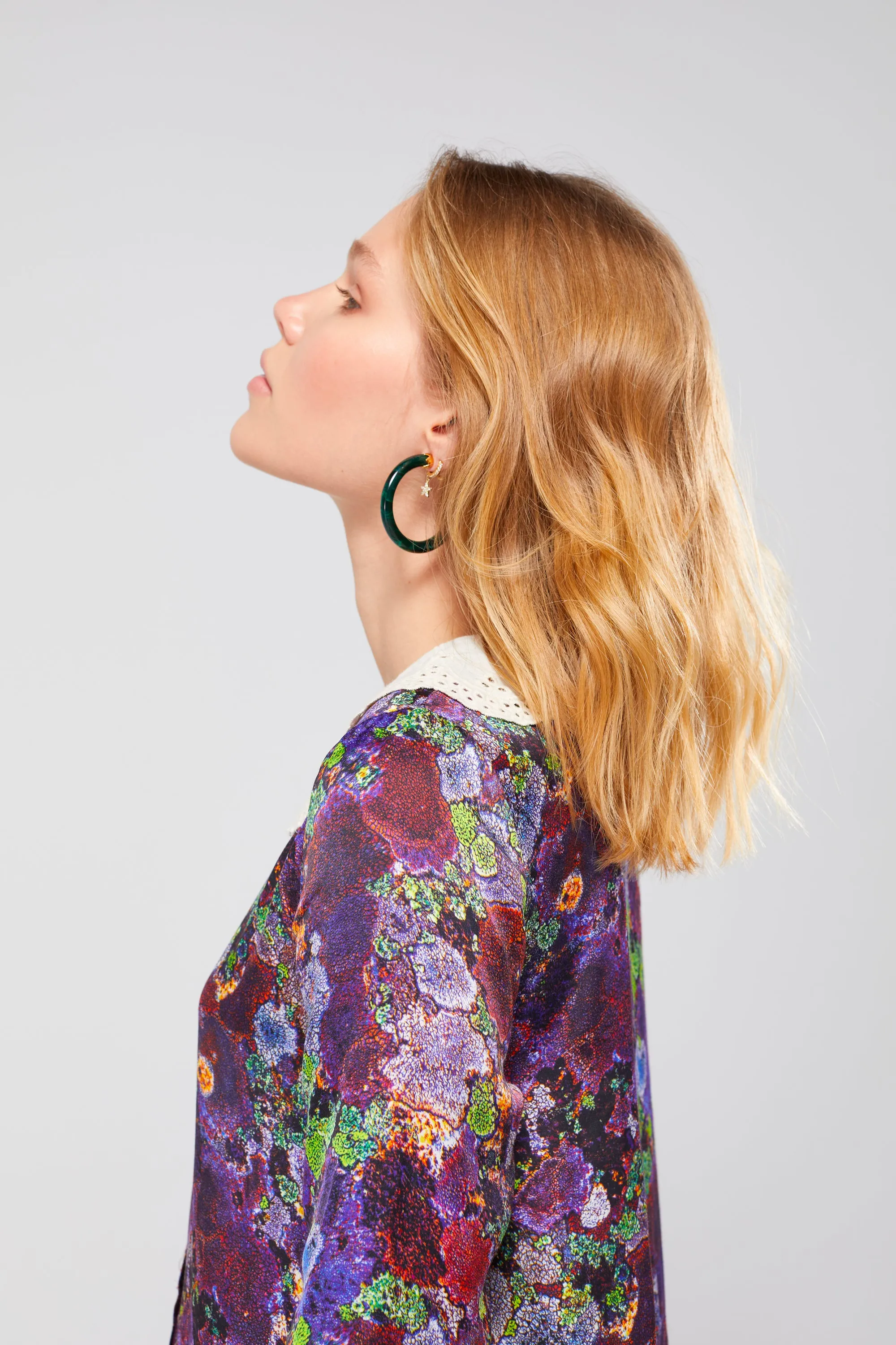 Java dress in Purple Lichen print