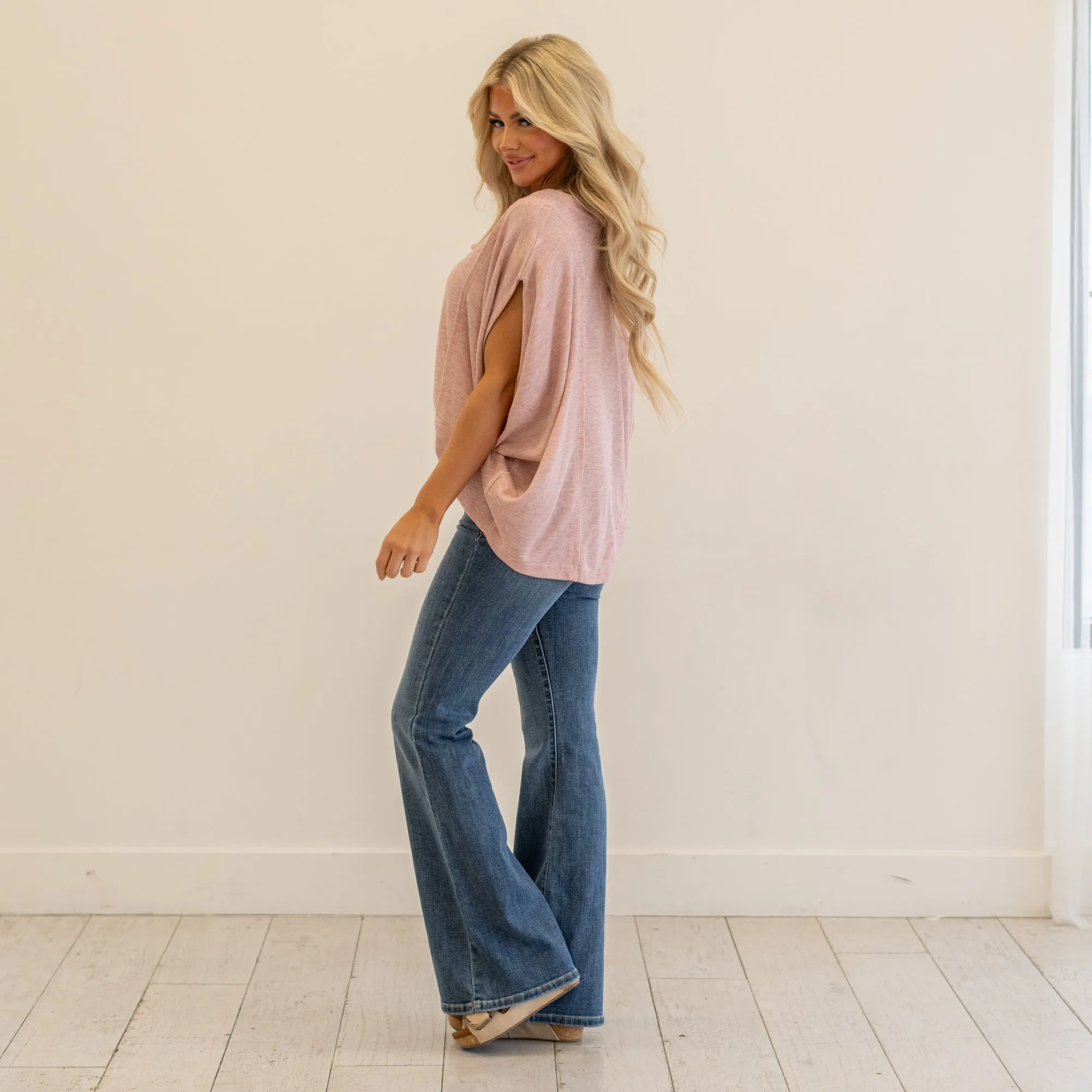 Jenny Double Button High Rise Flares Regular & Plus Sizes