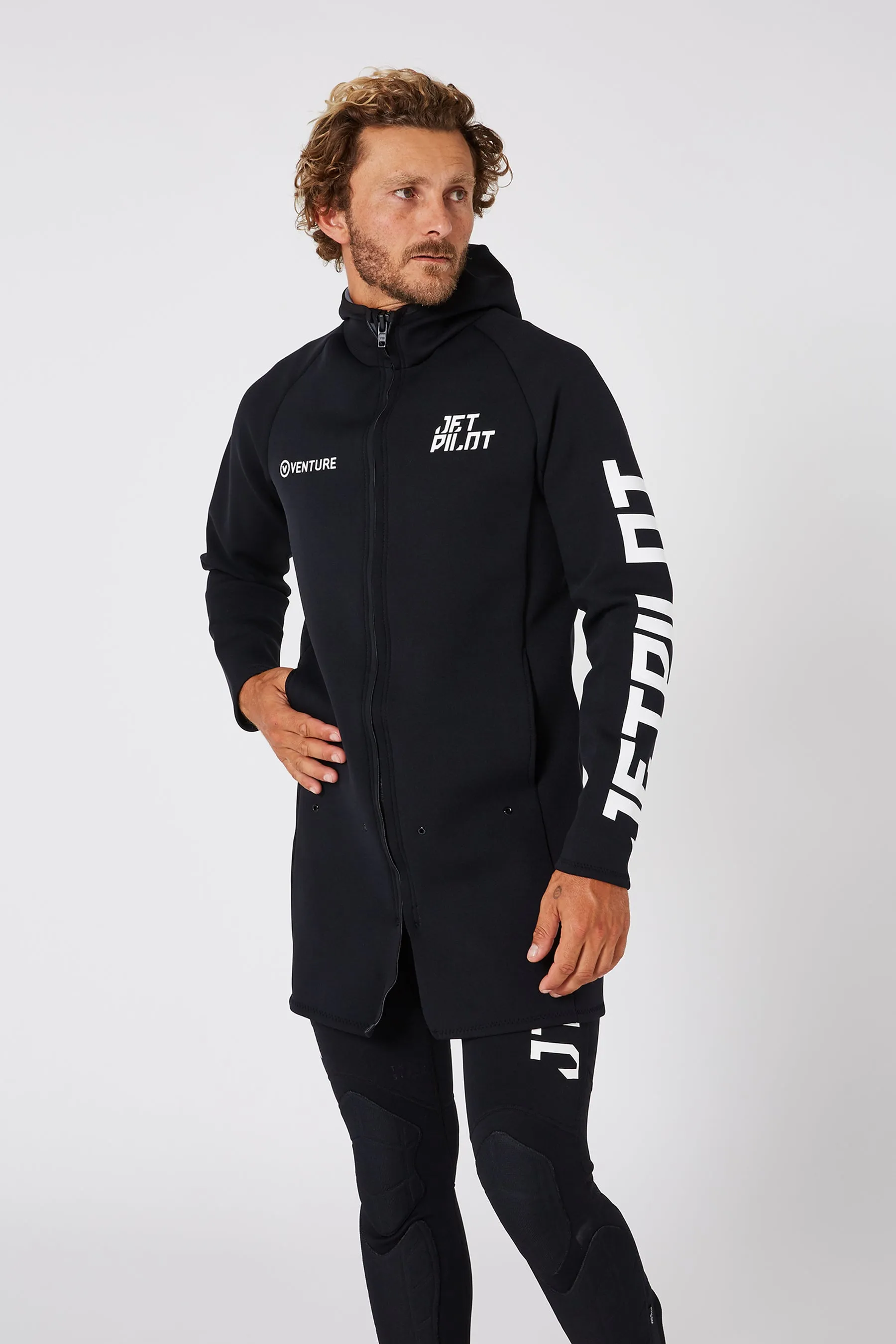 Jetpilot Venture Mens Long Tour Coat - Black