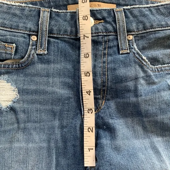 Joe’s Jeans Icon Rhea distressed rolled cropped