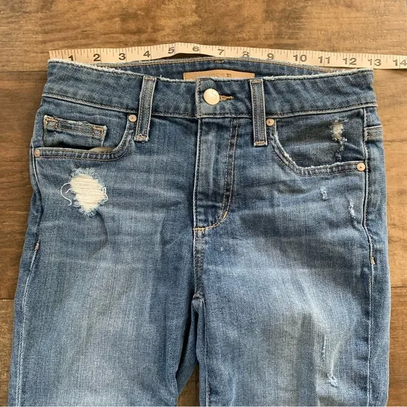 Joe’s Jeans Icon Rhea distressed rolled cropped
