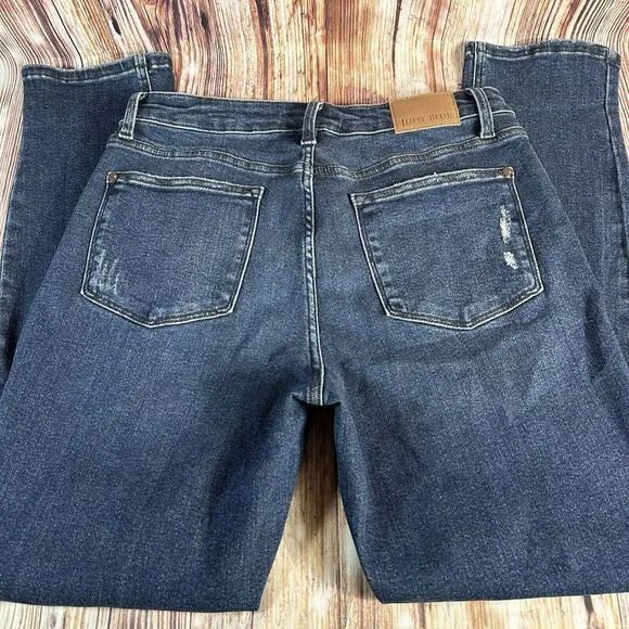 Judy Blue BOYFRIEND FIT Size 13/31 Distressed Mid Rise Jeans Denim Pants 31x30