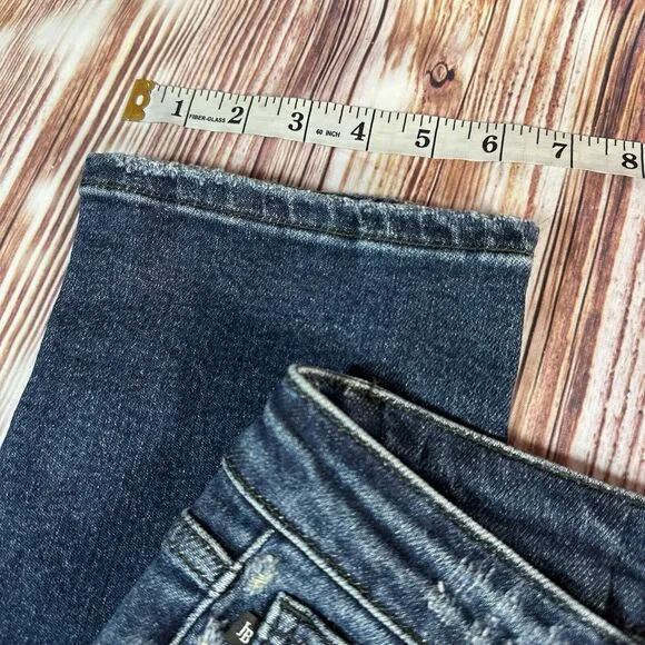 Judy Blue BOYFRIEND FIT Size 13/31 Distressed Mid Rise Jeans Denim Pants 31x30