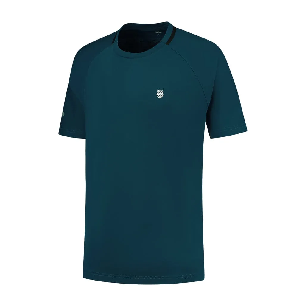 K-Swiss Tac Hypercourt Double Crew 2 Tennis T-Shirt - Blue Opal