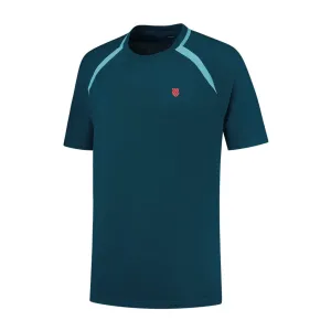 K-Swiss Tac Hypercourt Mesh Crew 2 Tennis T-Shirt - Blue Opal