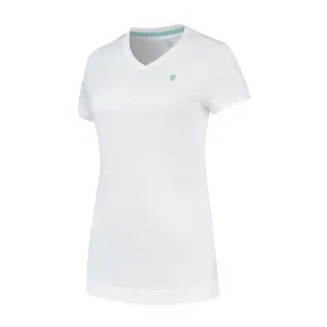 K-Swiss Tac Hypercourt Womens V-Neck Tennis Top - White