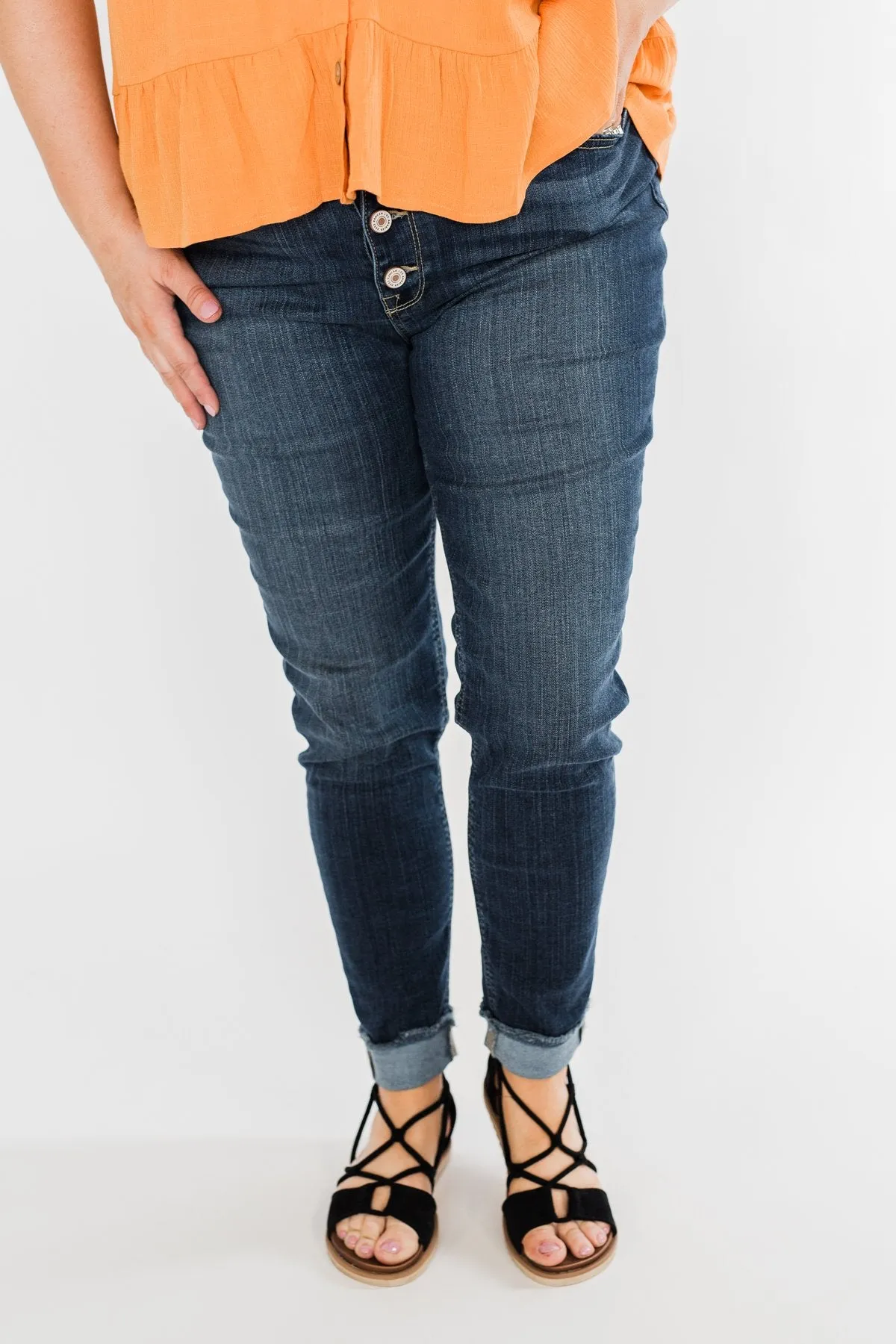 KanCan Button Fly Jeans- Denise Wash