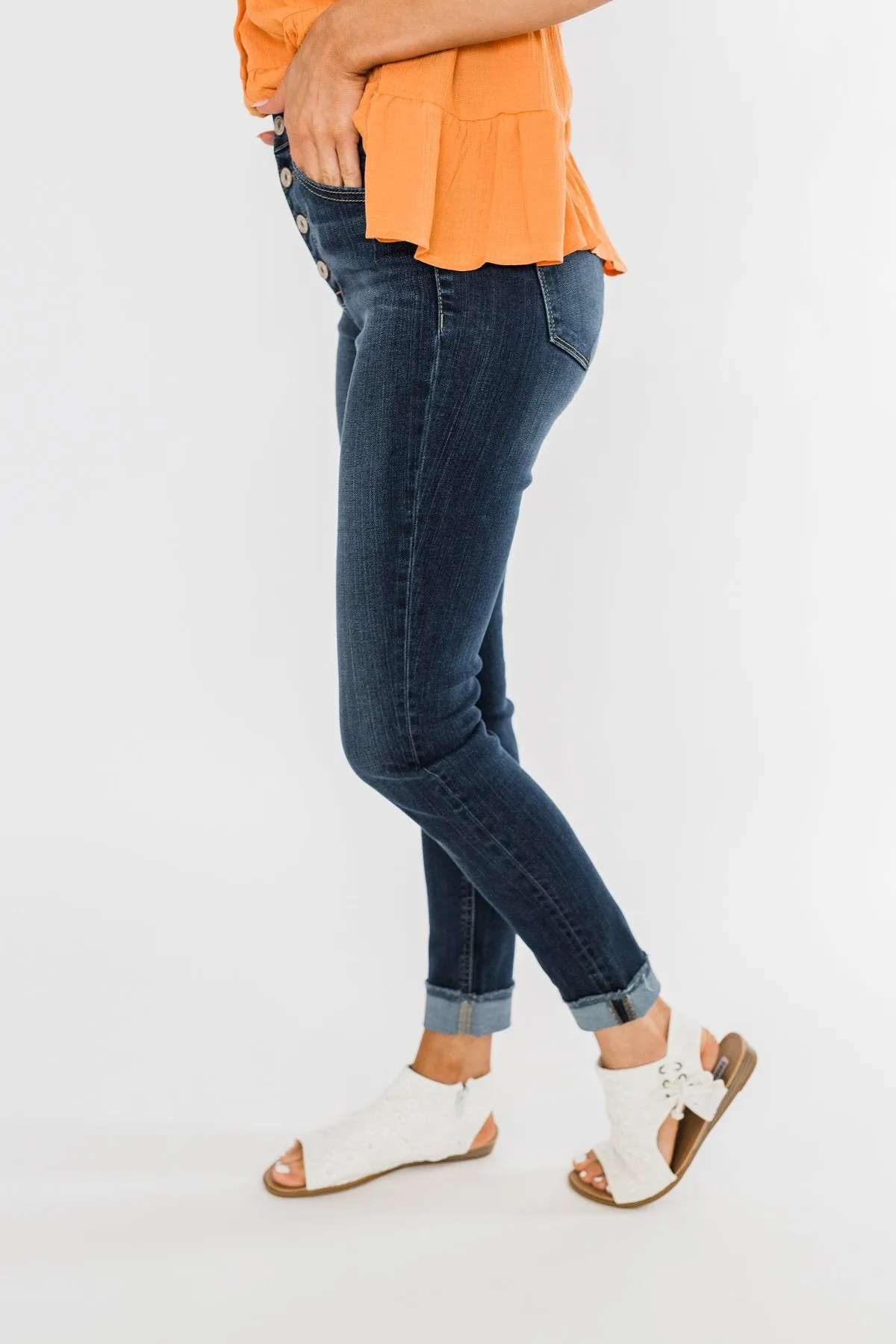 KanCan Button Fly Jeans- Denise Wash