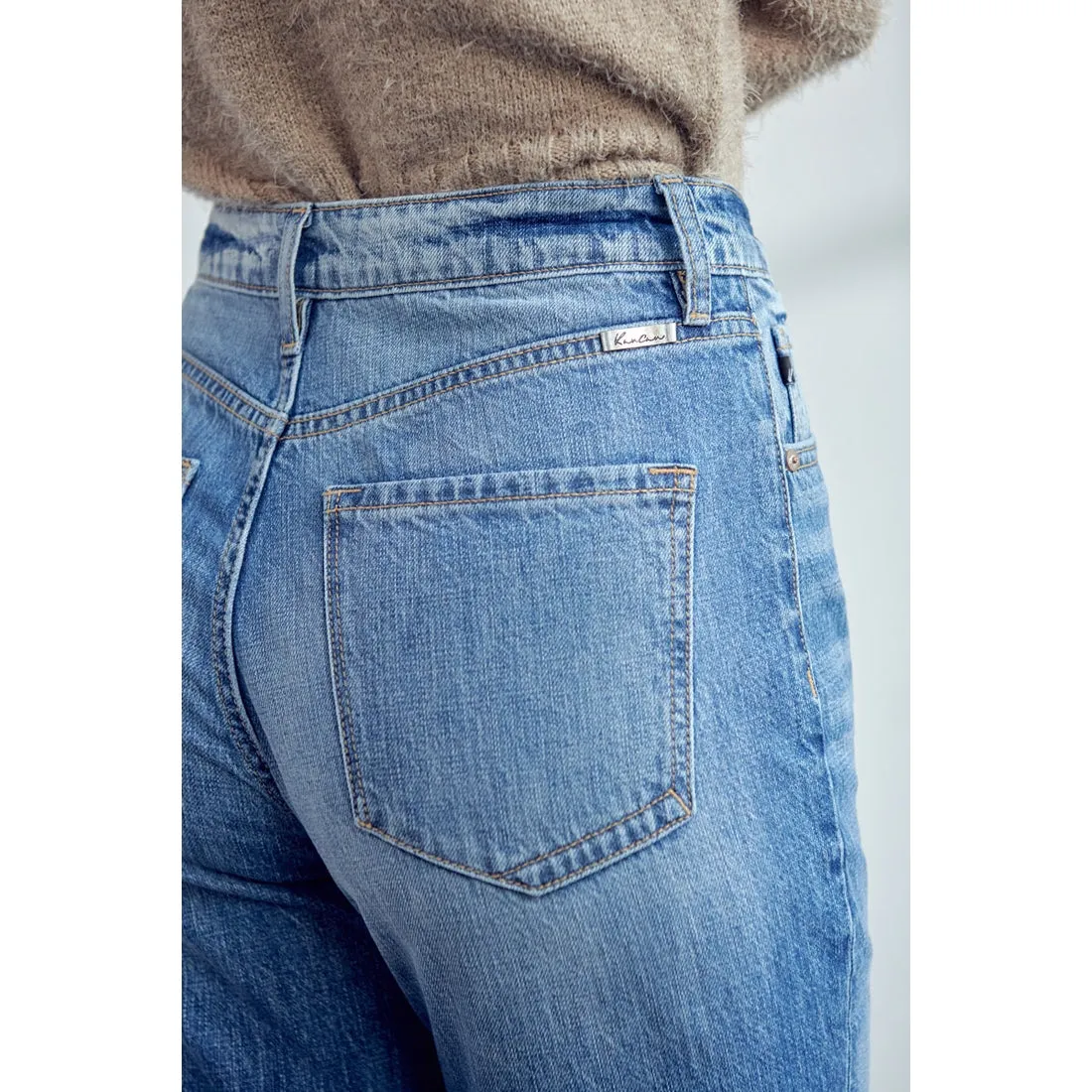 Kancan Distressed Mom Jeans