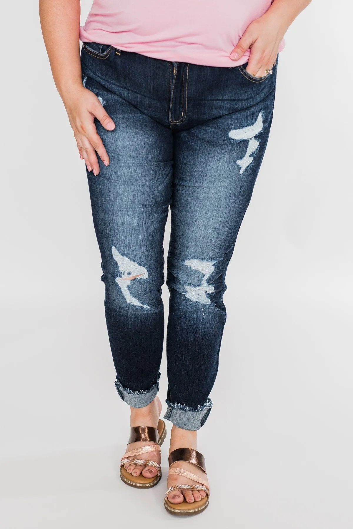 KanCan Distressed Skinny Jeans- Susie Wash
