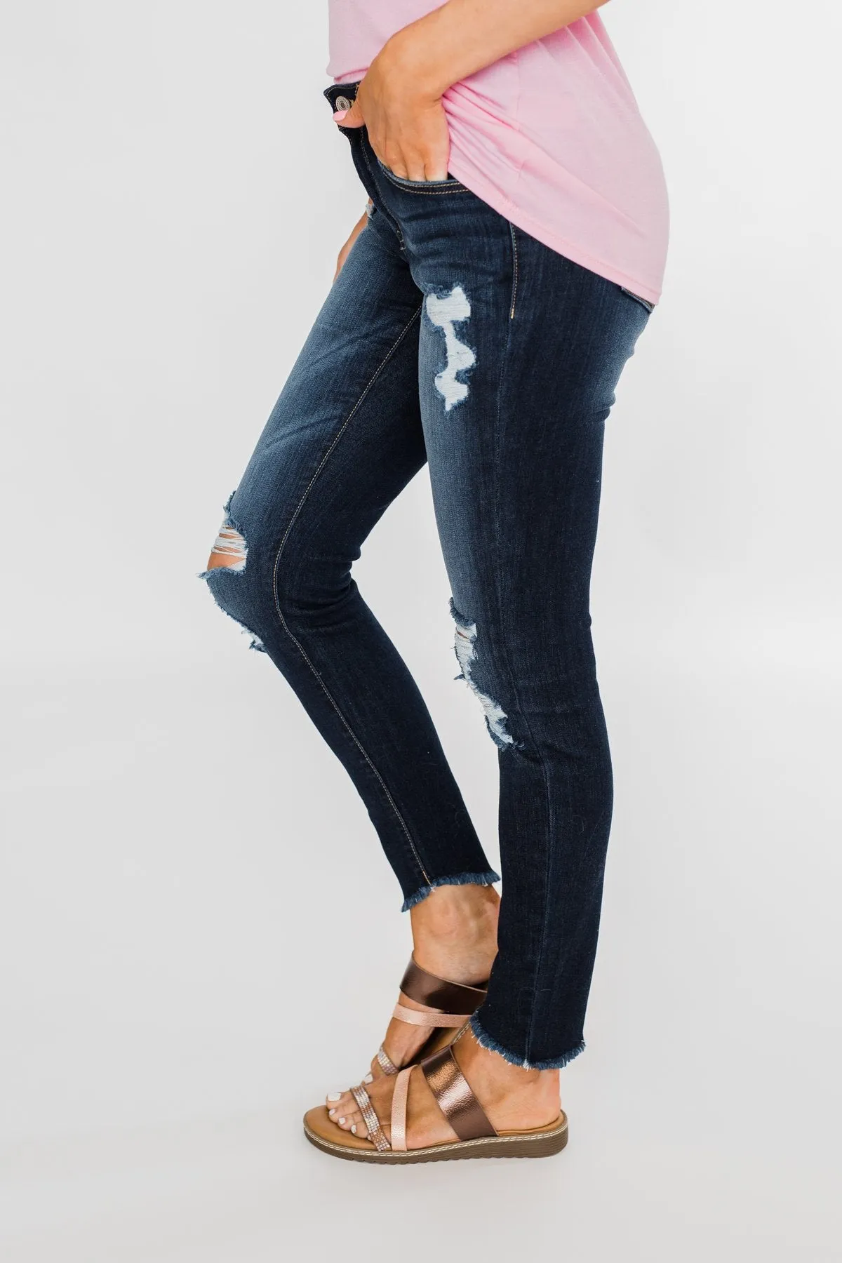 KanCan Distressed Skinny Jeans- Susie Wash