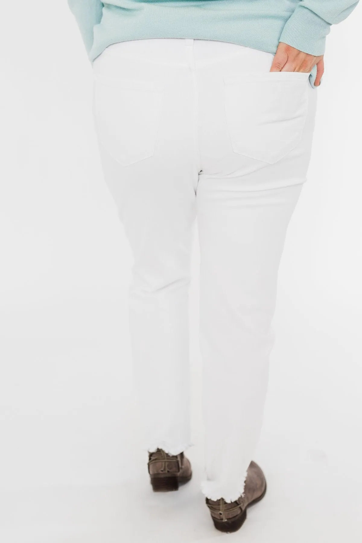 KanCan Raw Hem Distressed Jeans- Carly Wash