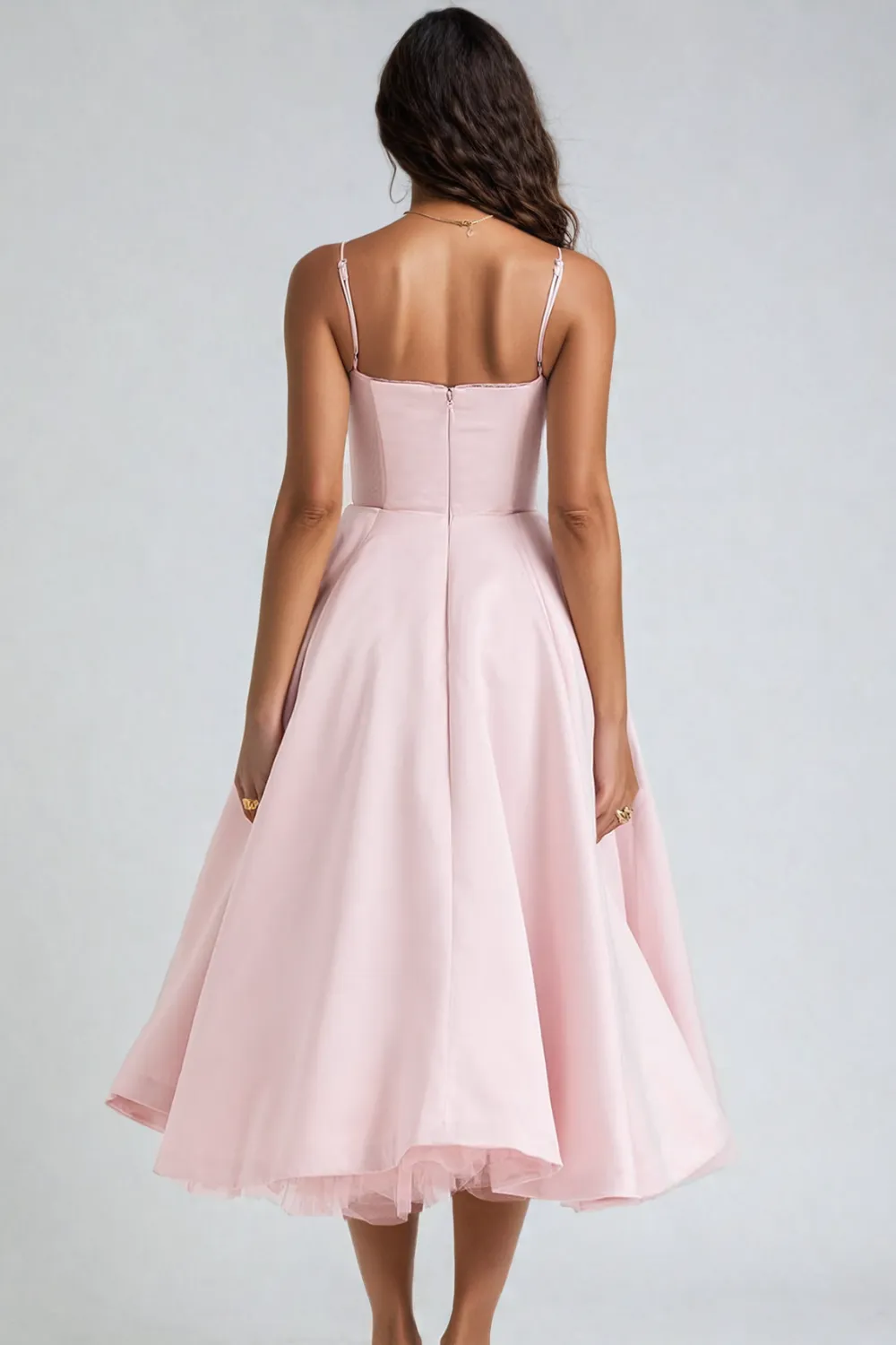 LAURA - FITTED MIDI DRESS WITH SWEET NECKLINE