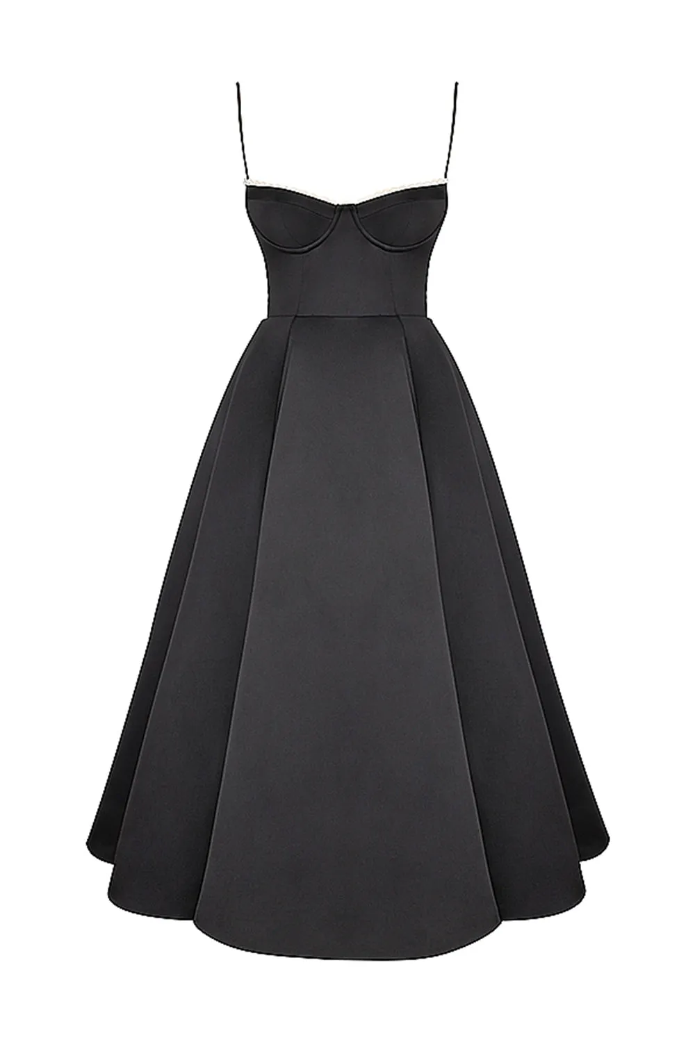 LAURA - FITTED MIDI DRESS WITH SWEET NECKLINE