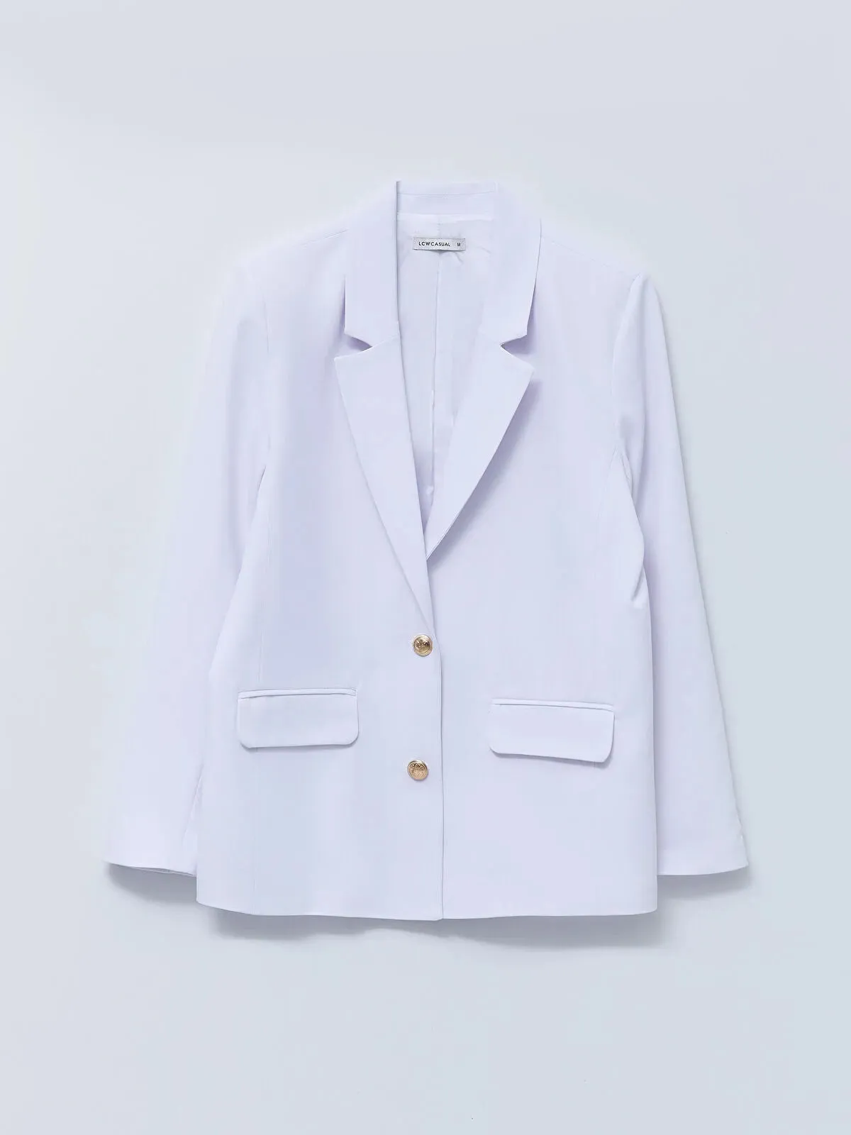 Lcw Casual Front Button Closure Straight Long Sleeve Crepe Women Blazer Jacket